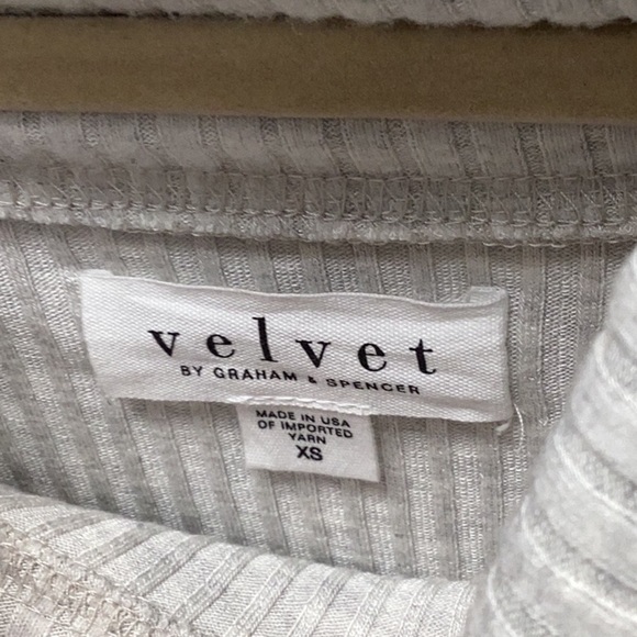 Velvet Graham & Spencer Sweater Ribbed Cowl Neck Long Sleeve XS - Picture 6 of 11